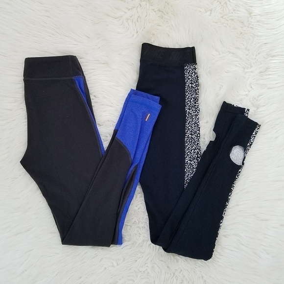 Bundle of 2 Nike and Lucy Work Out Yoga Leggings Pants Womens Size XS - Picture 1 of 14